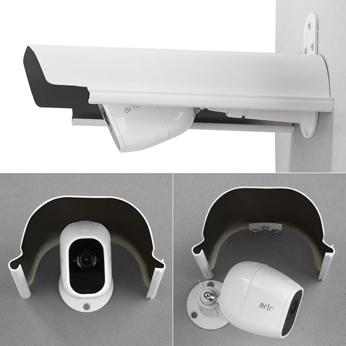 2 Pack Universal Sun Rain Shade Camera Cover Shield, Protective Roof