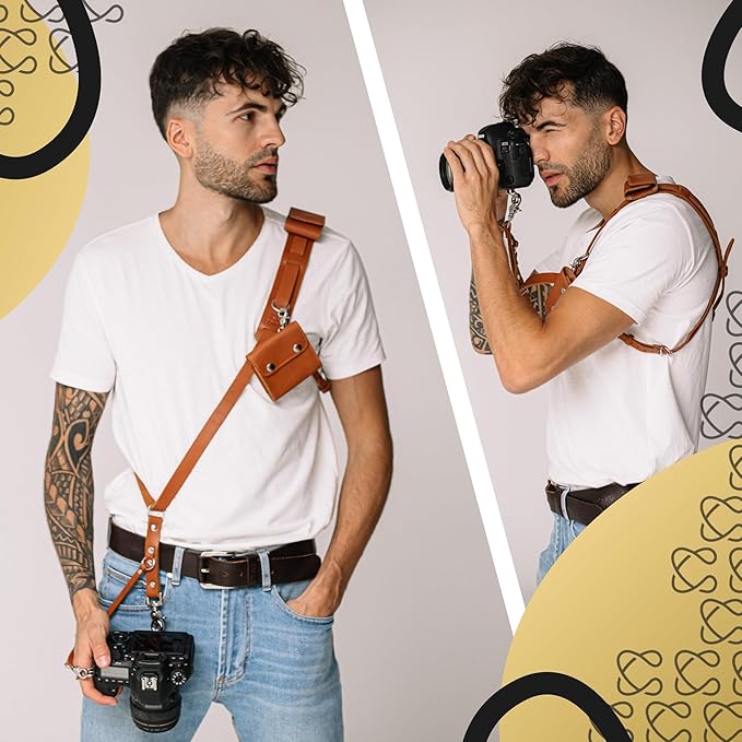 C Coiro Leather Camera Strap Crossbody