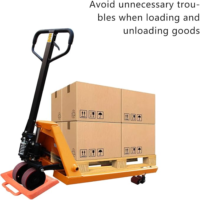 ROBLOCK Pallet Jack Chock Heavy Duty Wheel Chock, Pallet Jack Stopper for Truck 14.2" Length x 11.2" Width x 2" Height (1 Pack, Orange)