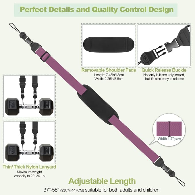Universal Shoulder Strap, Removable Neoprene Padded Camera Strap, Adjustable