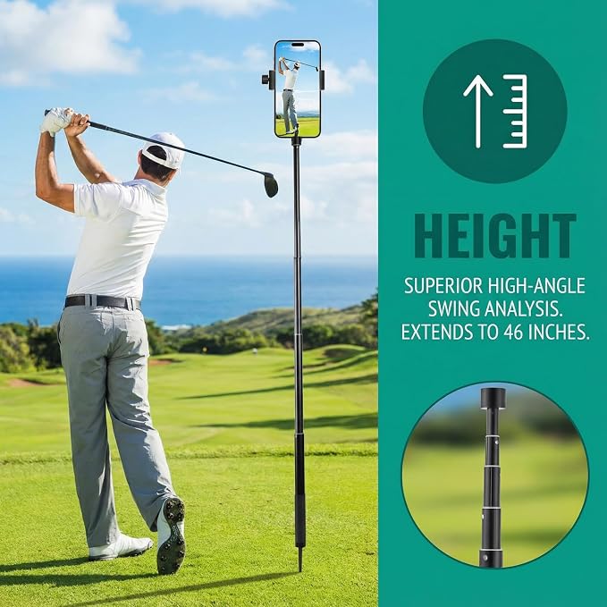 WIGERLON Golf Recording Stick, Irangesports Stick Golf Tripod Golf Phone Camera