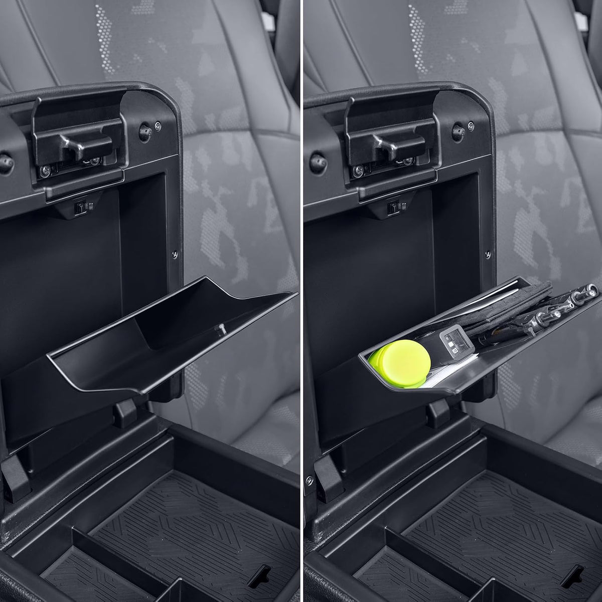 Center Console Divider Organizer for 2024 2025 Toyota Tacoma 4th Gen Accessories Interior Secondary Storage Insert Armrest Hidden Secret Middle Console Storage Box Tray Coin Holder