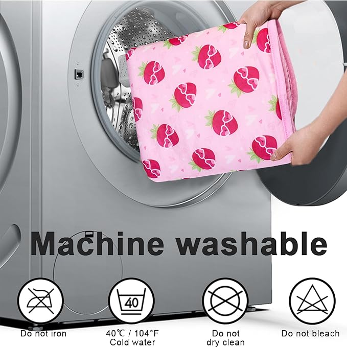 SEIS Dog Ice Pad Ice Silk Cats Kennel Mat Pet Cooling Pad Summer Cool Bamboo Mat Breathable Pad (Strawberry, M)