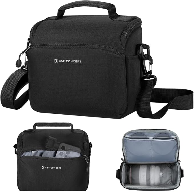 K&F CONCEPT Camera Sling Bag Small Crossbody Camera Case DSLR/SLR/Cute Compact