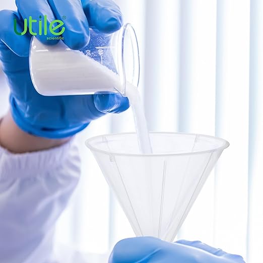 Utile 2pcs Plastic Analytical Funnel Set, PP Material, Top Diameter 153mm, Small Funnel for Lab Bottles, Recreational Activities, 4512.0019.2