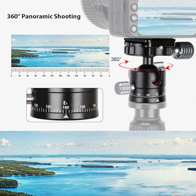 Koolehaoda Mini Ball Head with Arca Quick Release Plate, 360° Panoramic | Φ28mm
