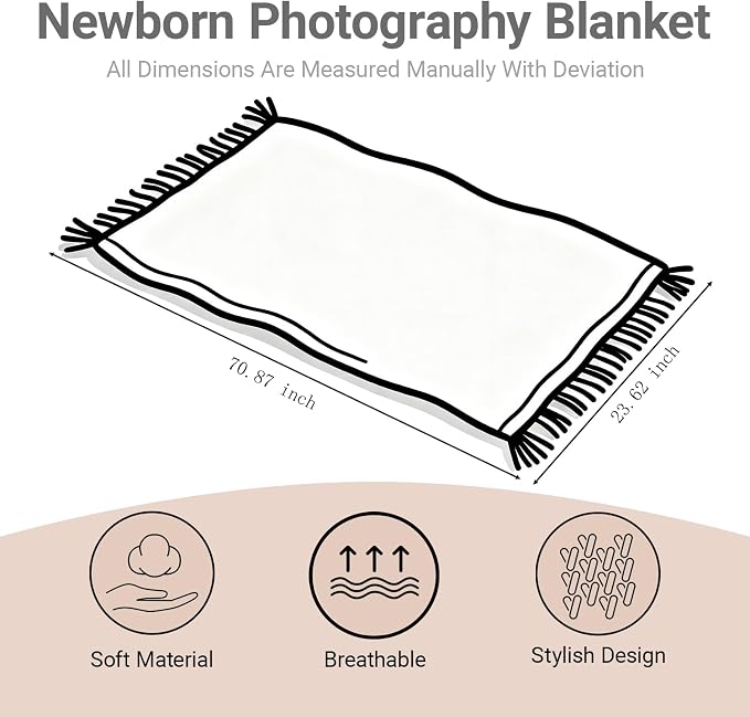 Zeroest Baby Photography Props Basket Braid Wool Wrap Newborn Photo Shoot