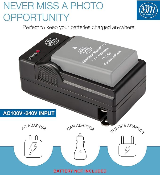 BM Premium EN-EL25 EN-EL25A Battery Charger