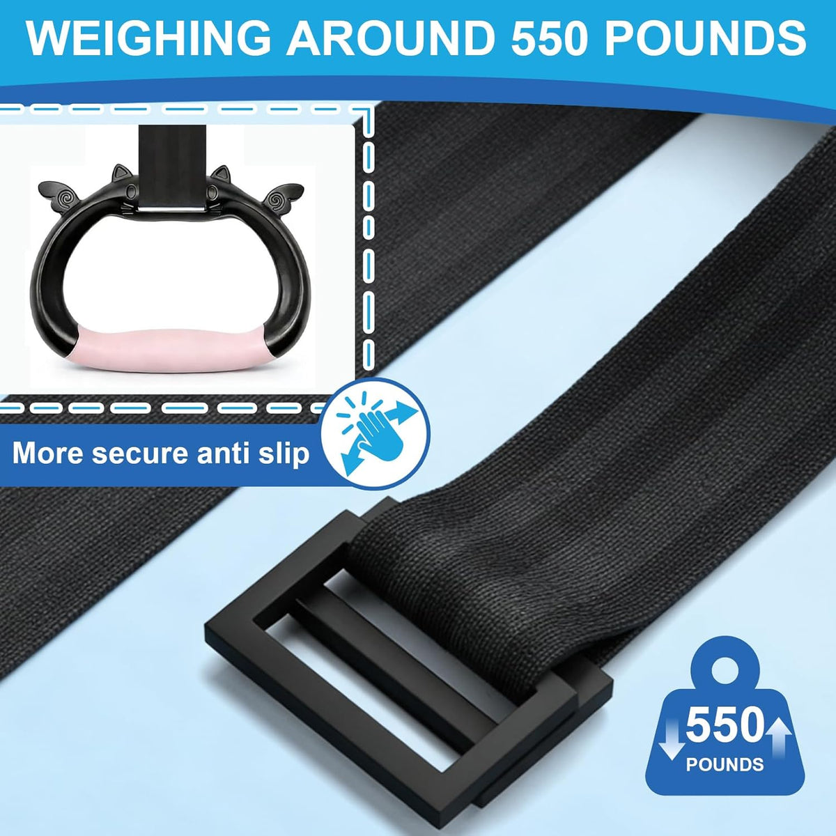 Skiennix Gymnastics Rings - Professional Adjustable Straps | 550 lbs Capacity, Non-Slip Grip for Indoor/Outdoor Training