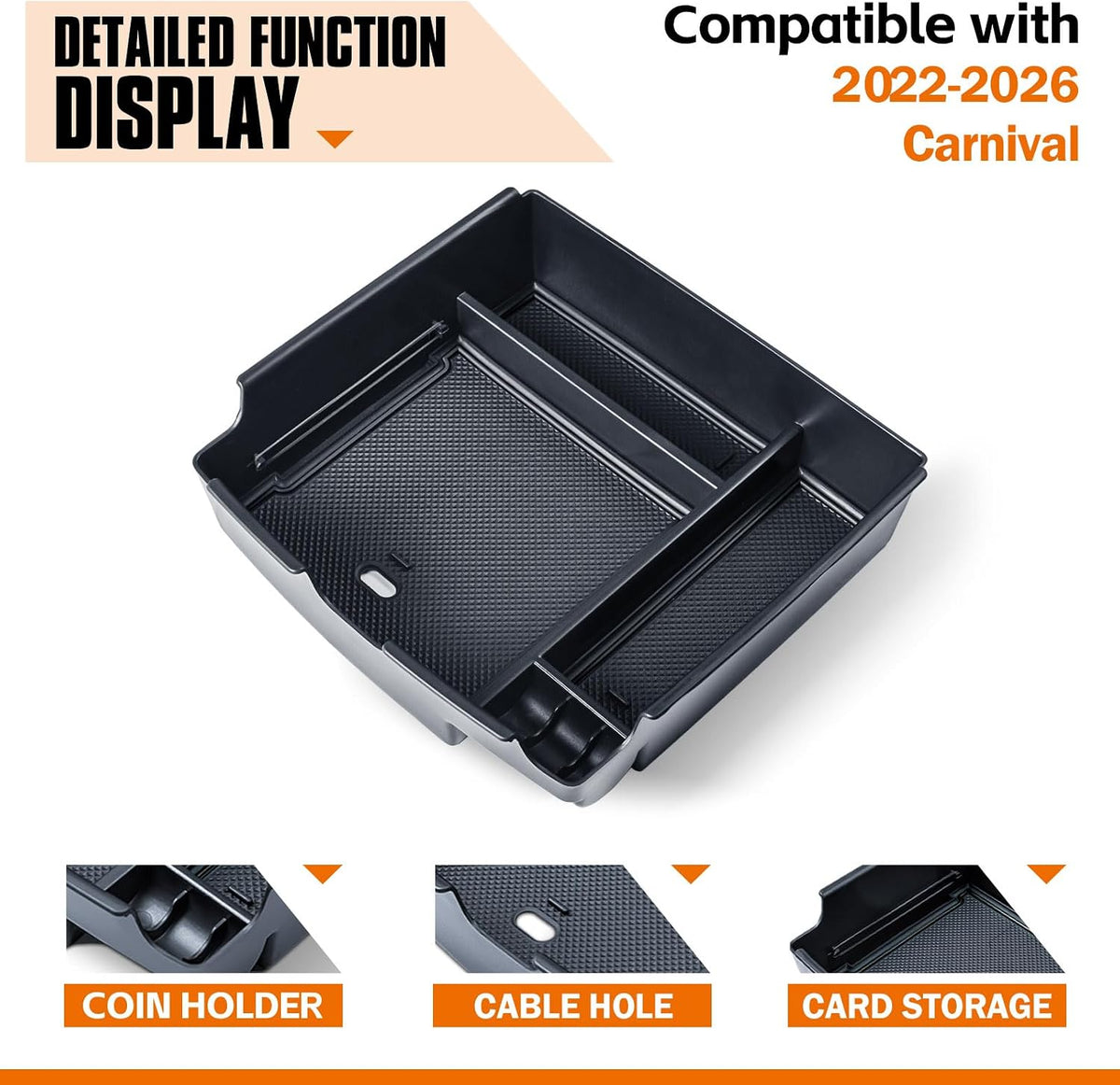 Center Console Organizer for Kia Carnival 2026-2022 Accessories