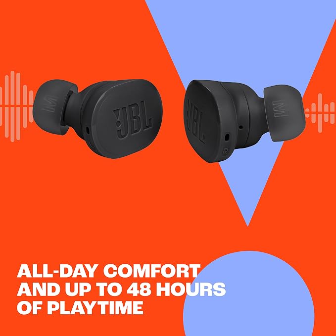 JBL Tune Buds - Noise Cancelling Earbuds - Black | JBL Pure Bass Sound, Bluetooth 53 with LE audio support, Active Noise Cancelling with Smart Ambient