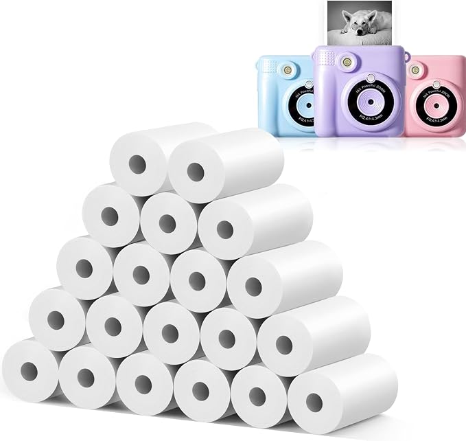 20 Rolls MIARALA Instant Print Kids Camera Paper Roll Refill, HD Print Paper