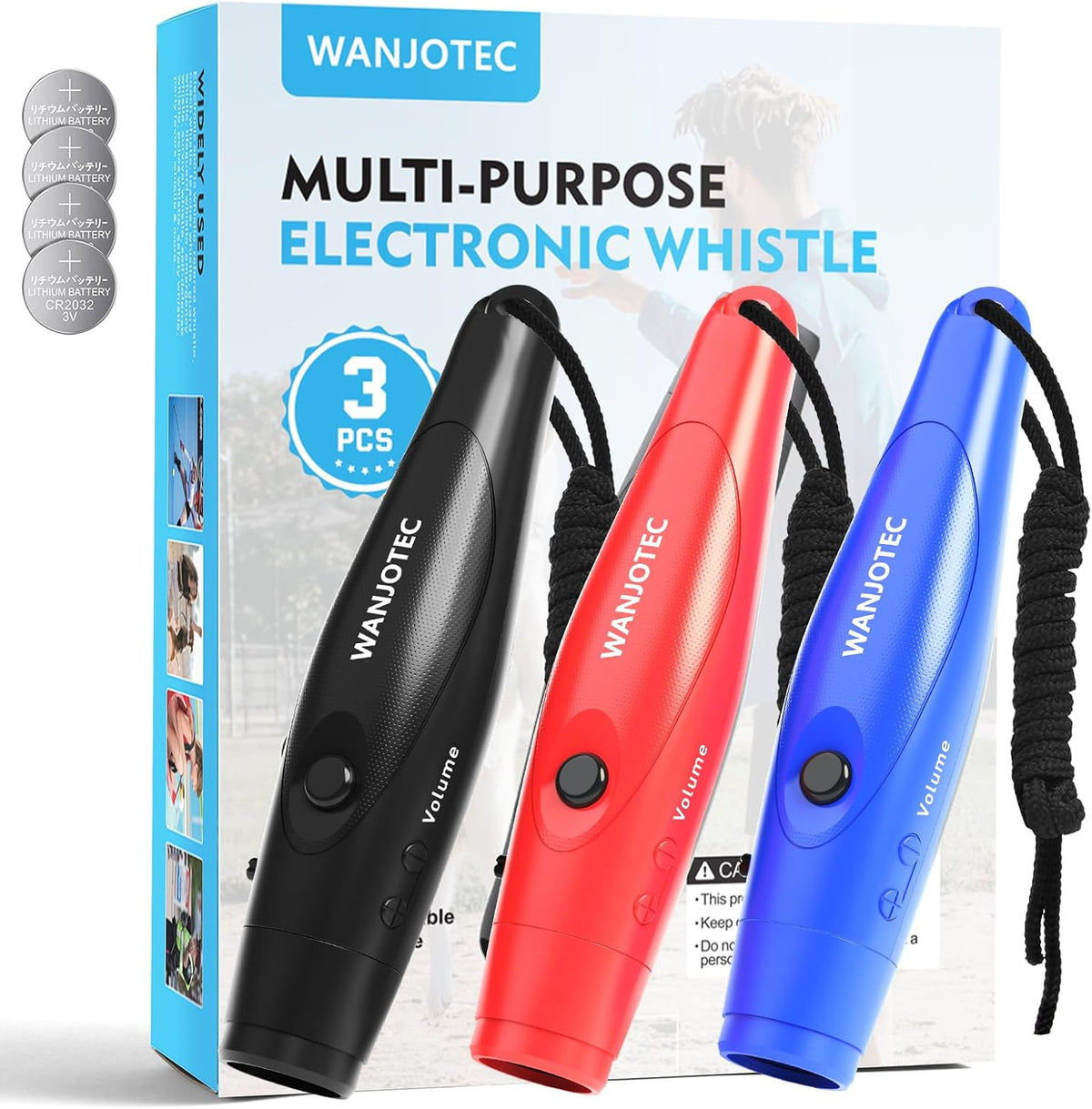 Skiennix Electronic Whistle - 3 Adjustable Tones, 130dB Maximum Volume | Handheld Emergency Whistle for Sports