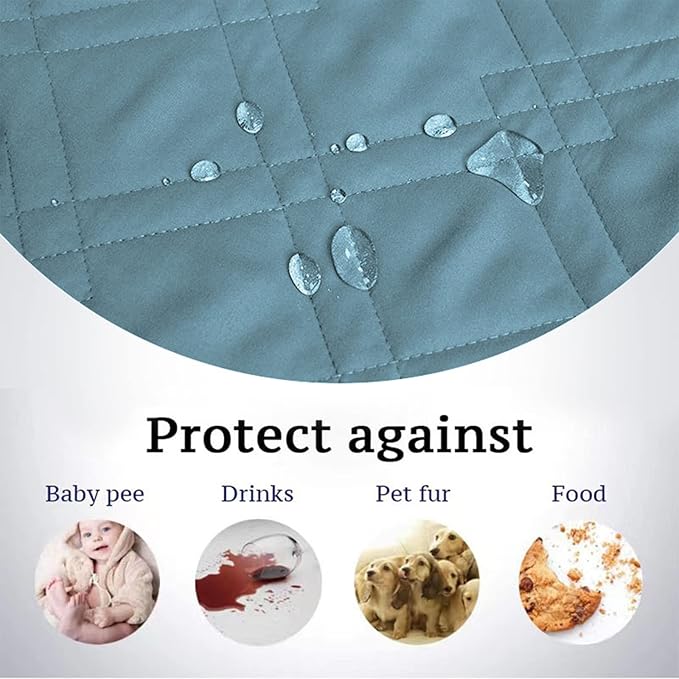Waterproof Dog Bed Covers for Couch Protection, Water-Resistant Soft Dog Pet Blanket Anti-Slip Dog Blanket for Bed, for Furniture Bed Couch Sofa (Gray Blue,30x70inch)