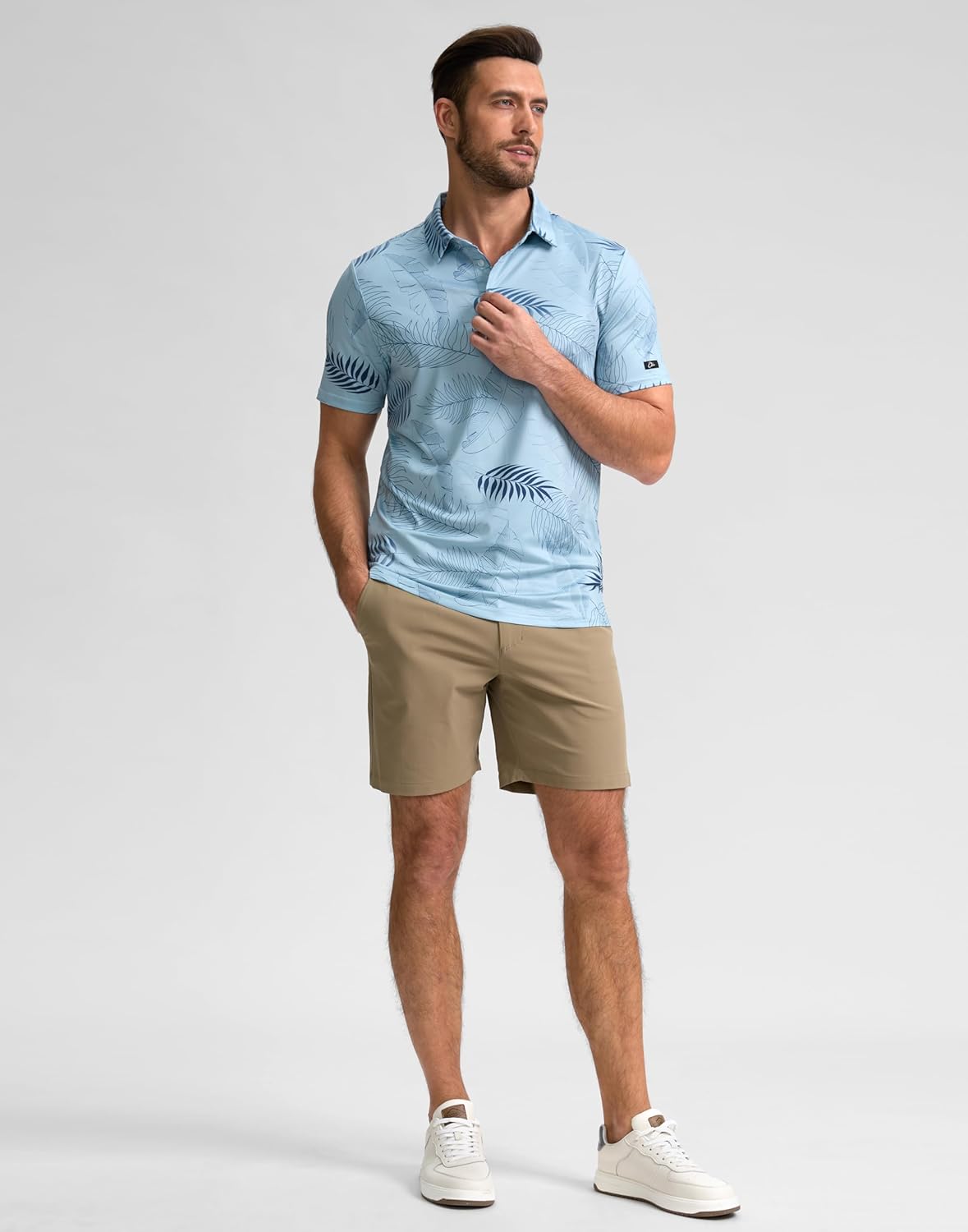 Obla Men's Golf Polo Shirt - Short Sleeve Dry Fit Moisture-Wicking Casual Print | Comfortable Fit