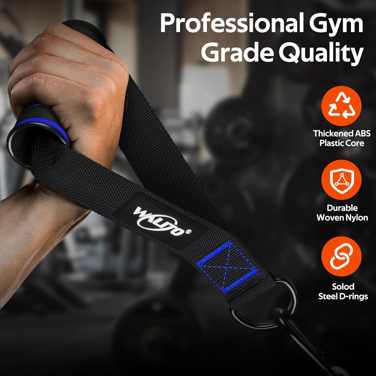 WALITO Exercise Handles - Heavy-Duty Cable Machine Attachments for Home Gym | Resistance Bands & Pilates