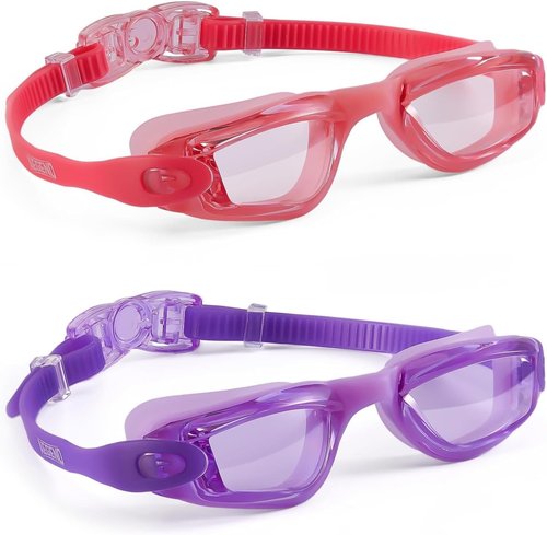 Aegend Swim Goggles for Kids | Anti-Fog, Anti-UV Comfort Fit | Ages 3-14, Perfect for Swimming