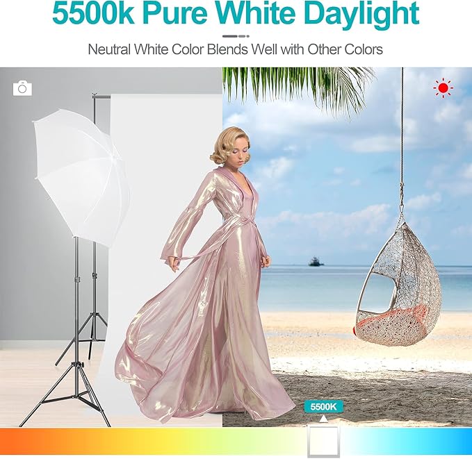 EMART Full Spectrum Light Bulb, 2 x 45W 5500K Spiral CFL Daylight