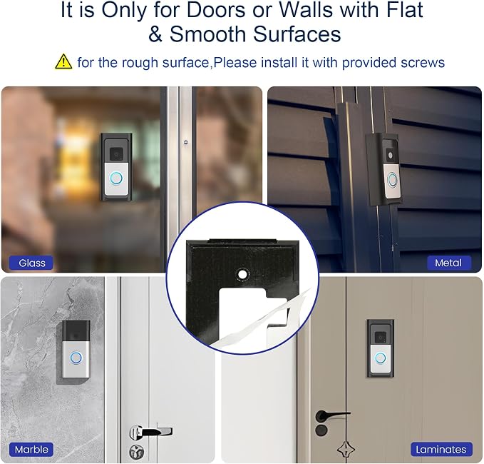 Adhesive Doorbell Mount No-Drill Compatible