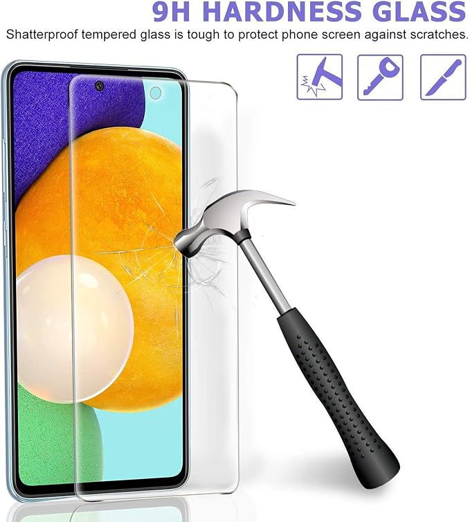Ferilinso 3 Pack Screen Protector + 2 Pack Camera Lens Protector