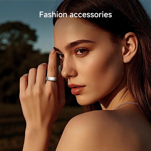KIRAMA Smart Health Ring - Fitness Tracker with Heart Rate Monitor & Sleep Support | Ultra-Thin Design (Silver, Size 7)