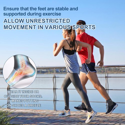 DRNAIETY Ankle Brace Socks - Compression Sleeves for Plantar Fasciitis & Achilles Tendonitis | Comfortable & Breathable (XL)