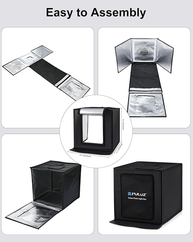 PULUZ Light Box Photography, 24x24 inch Large Photo Light Box