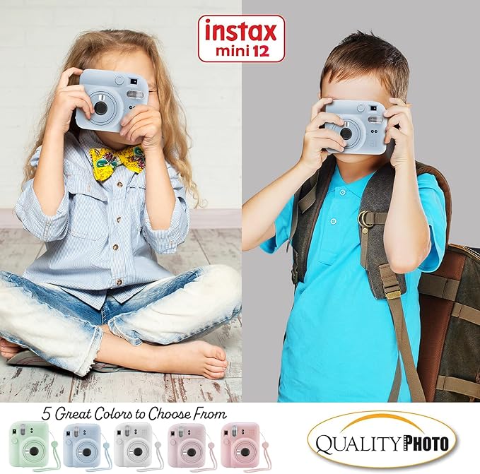 Fujifilm Instax Mini 12 Instant Camera + 60 Photo Prints + Quality Photo Value