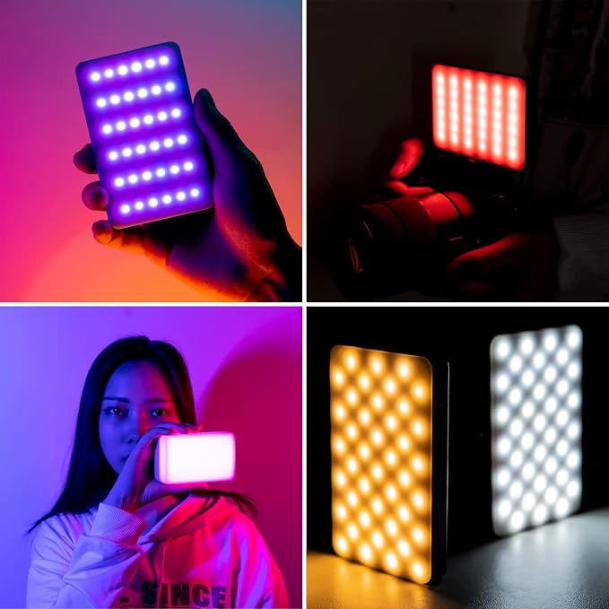 VIJIM VL120 RGB Video Light, Portable LED Camera Light Panel 0-360 Full Color