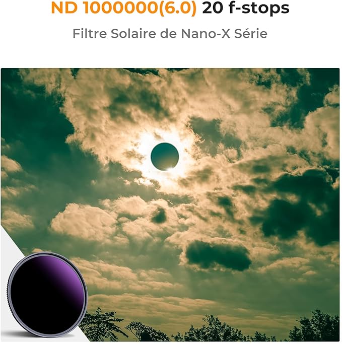 K&F CONCEPT 49mm ND1000000 ND Lens Filter Solar Eclipse Neutral Density Lens