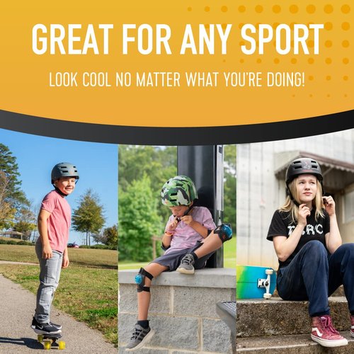 Flybar Bike Helmet- Multi Sport Dual Certified Adjustable Dial, Skateboard Helmet, Roller Skating, Pogo, Electric Scooter, Snowboard, Boys and Girls Kids- Adults Helmets (Wrn,M-L)