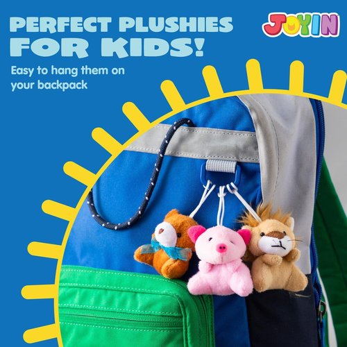 JOYIN Mini Animal Plush Toy Assortment - 36 Pack of 3" Stuffed Animals | Perfect Party Favors for Kids