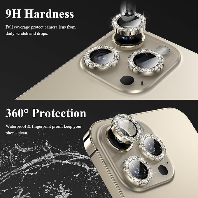 YWXTW Designed for iPhone 14 Pro/iPhone 14 Pro Max Camera Lens Protector Bling