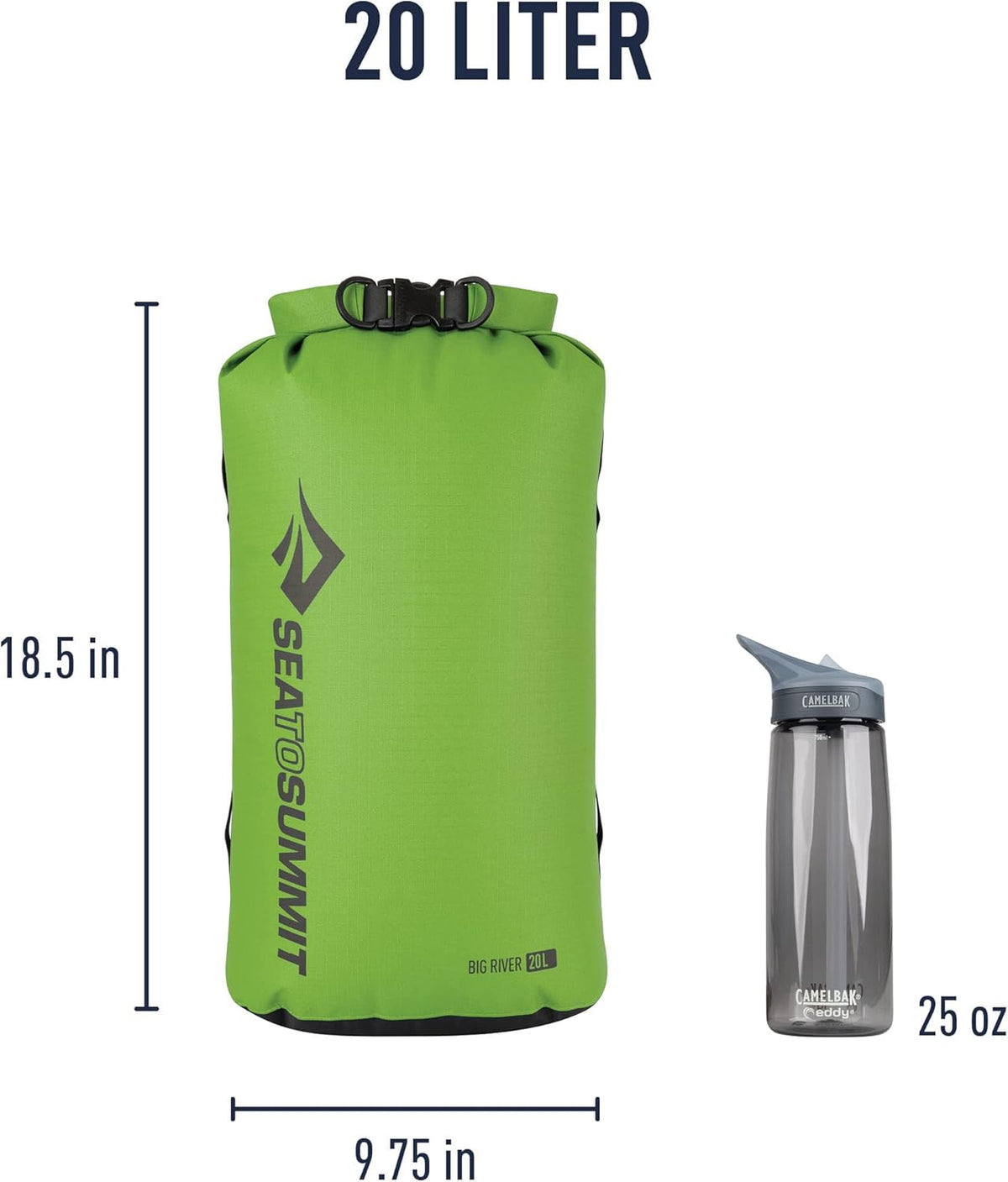 Sea to Summit Big River Dry Bag - Ultra-Durable Roll-Top Waterproof Storage | 20L Size
