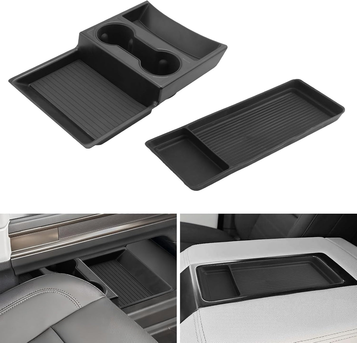 LUWU Center Console Tray Set 2023 2024 2025 2026 Hummer EV SUV Accessories Lower Storage Tray Armrest Console Organizer 2PCS
