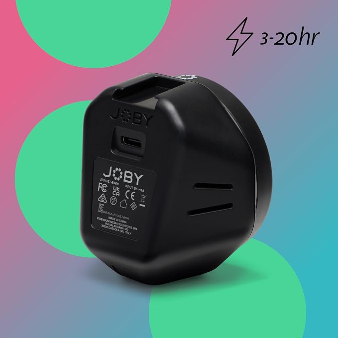 Joby Beamo Reel LED Light for Content Creator for Compact Mirrorless Cameras or