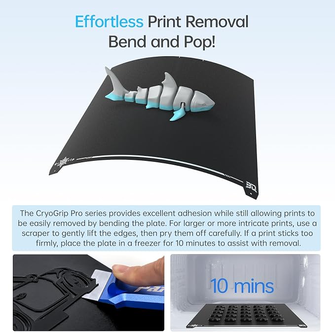BIQU CryoGrip Pro Frostbite for K2 Plus 370x370mm Cold Build Plate Room
