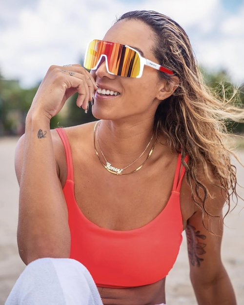 maivnz Baseball Sunglasses for Men Women Youth UV400 Protection Sports Glasses for Cycling Softball Running (White Frame Red Revo)