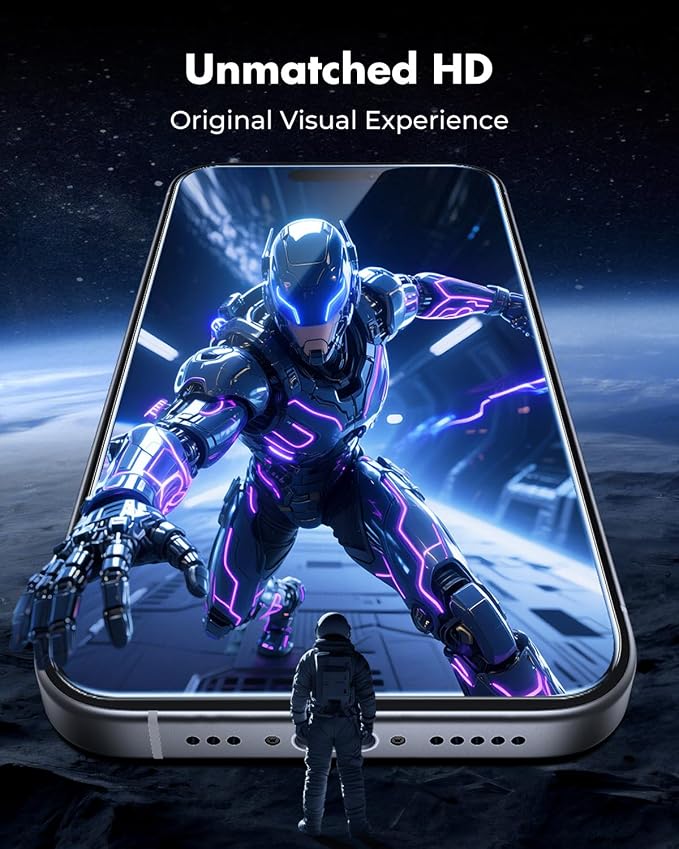 UNBREAKcable iPhone 16 Pro Max Screen Protector 3-Pack, Upgraded Dual-Tempered