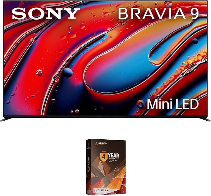Sony K65XR90 65 Inch XR90 Series Bravia Mini LED HDR QLED 4K Google TV with 4 Year Amber Protection Plan (2024)