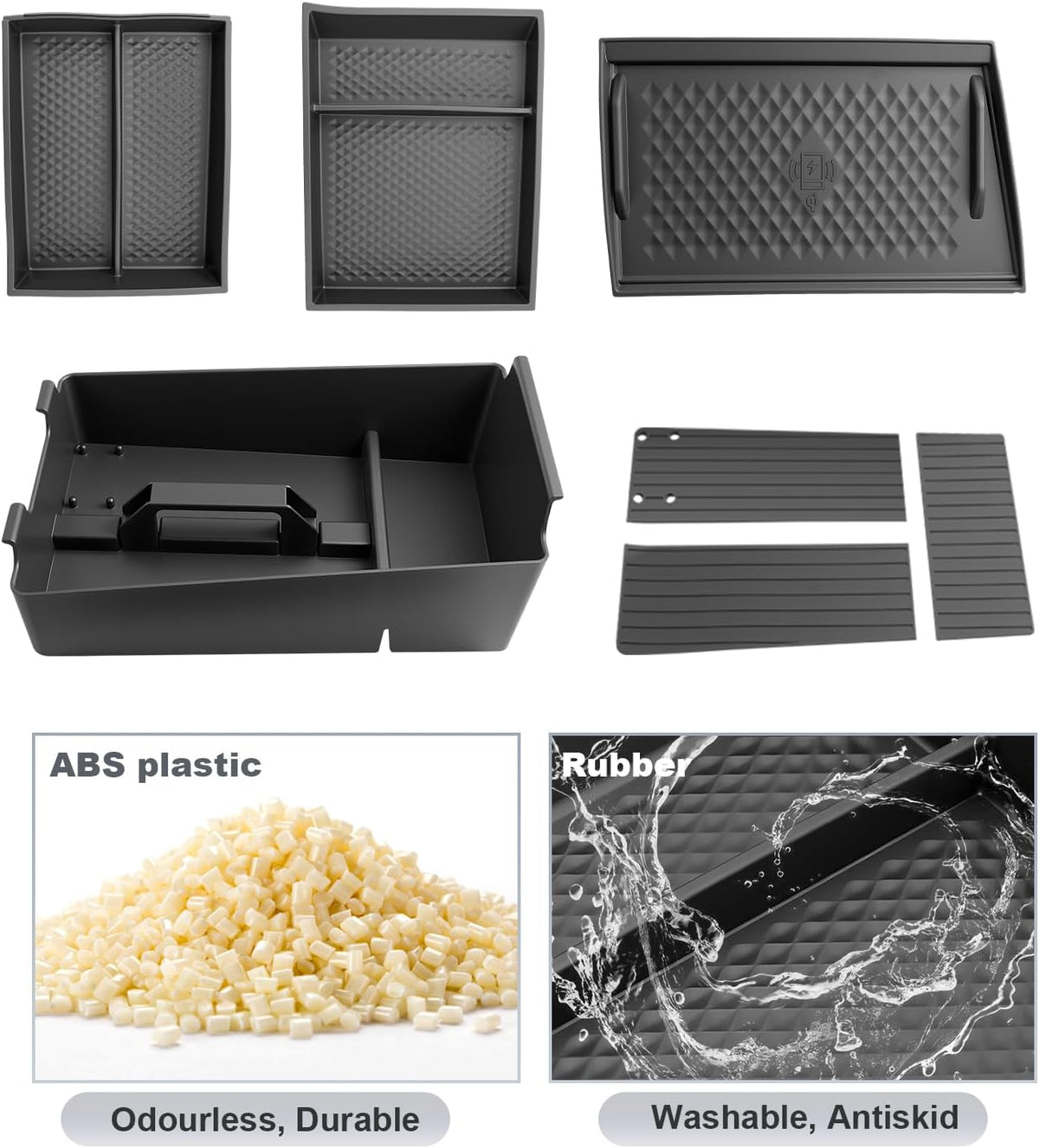 SKTU 4-Pack for 2025 2026 2027 Nissan Murano Center Console Organizer