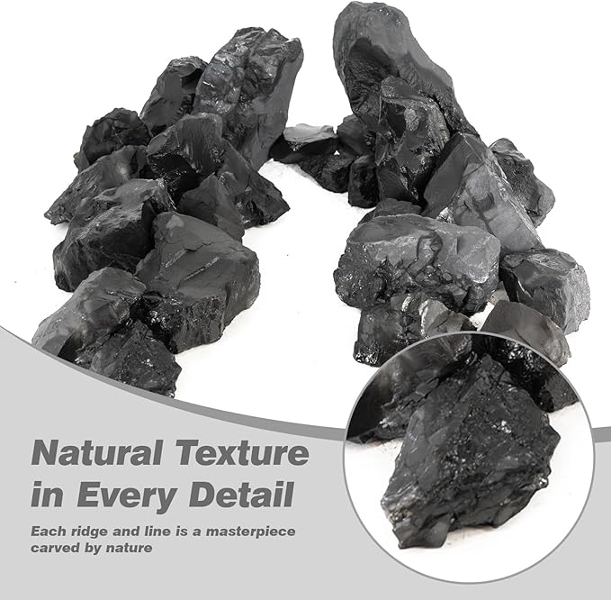 Unocho Aquarium Rock Stone Fish Tank Rocks 5lb Natural Rocks for Aquariums Aquascaping Landscaping Model Tank Decoration Vivariums Paludarium Miniature and Fairy Garden(3"-6"-4pcs)