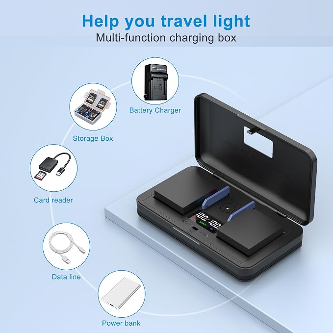 CGA-S002E/DWM-BM7 Camera Battery Multifunctional Charger Set Compatible