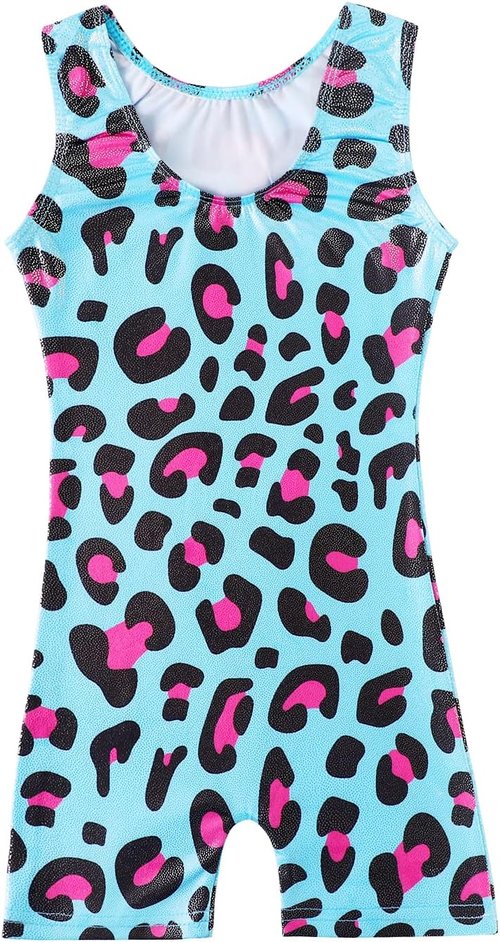 HOZIY Gymnastics Leotards - Sparkle Unicorn Biketard with Shorts for Girls & Toddlers