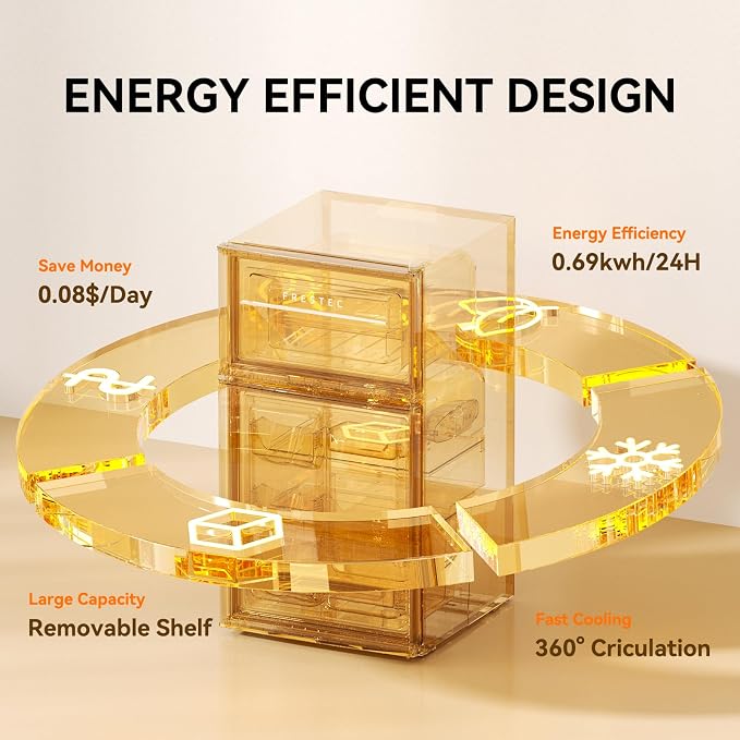 Mini Fridge with Freezer 3.2 Cu.Ft. 2 Door Refrigerator and Freezer Small Fridge for Bedroom Home Office Dorm, Small Drink Chiller, Adjustable Thermostat,37 dB Low Noise, Stainless Steel