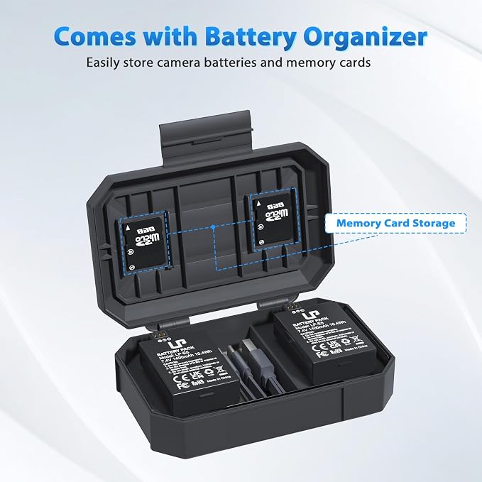 LP LP-E5 Battery 2-Pack 1400mAh USB-C Fast Charging
