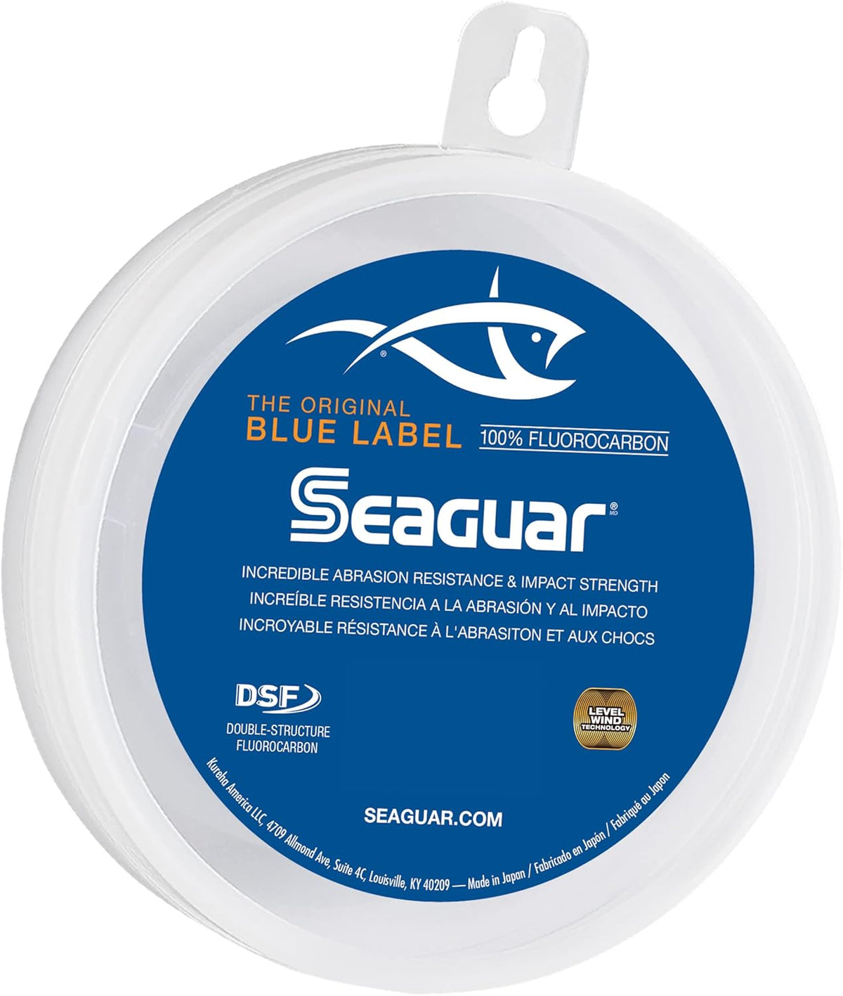 Seaguar Blue Label Fishing Leader Line - 100% Fluorocarbon, Clear, Available in Multiple Sizes