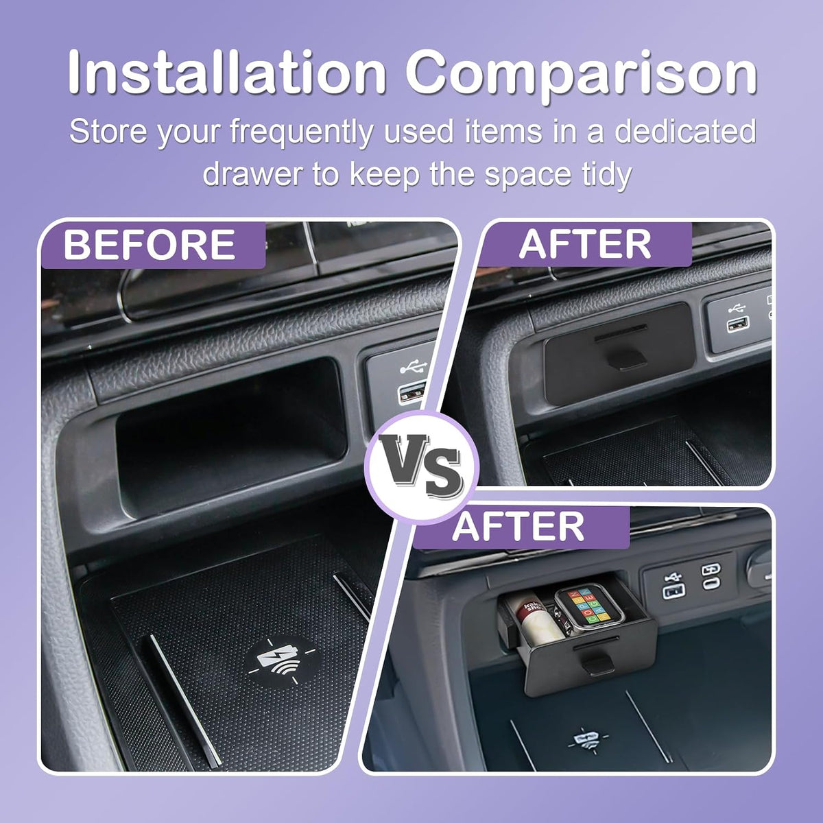 RUNROAD Dashboard Storage Organizer Tray Compatible with 2026 Honda Passport Accessories, Center Console Tray For Passport Behind Screen Armrest Organizer Dash Board