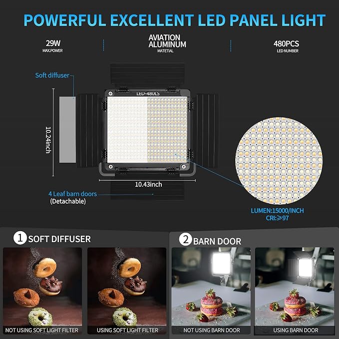 GVM 2 Pack LED Video Lighting Kits