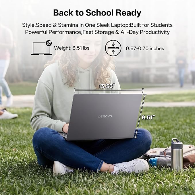 Lenovo IdeaPad Slim 3 15" 2K Laptop, Ryzen 7 7735HS 24GB DDR5, 512GB SSD | AMD Radeon Graphics, Wi-Fi 6, Numeric Keypad, Camera Shutter, Windows 11Pro, Long battery Life, Grey, with PCO Laptop Cooler